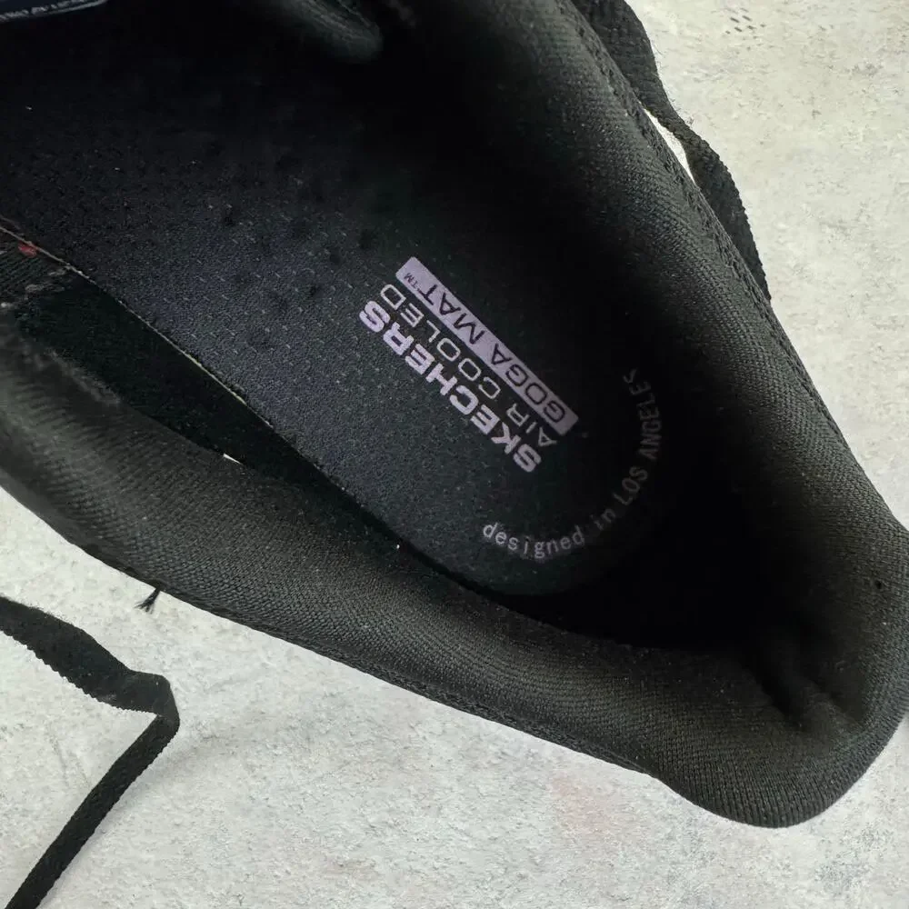Skechers Max Cushioning Endeavor Shoes Women 10 W WIDE Black White 129470W